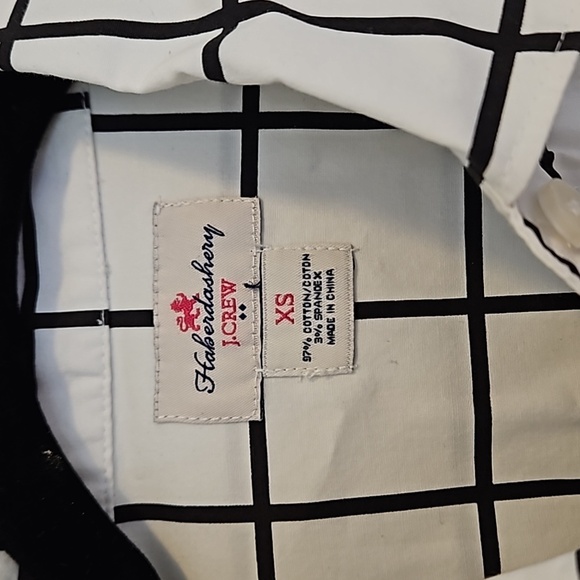 J.Crew button down Size XS Window Pane Pattern - Picture 2 of 7